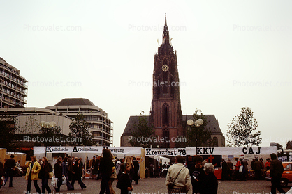 Kreuzfest 1978, Clock Tower, landmark, building, Berlin, October 1978, 1970s