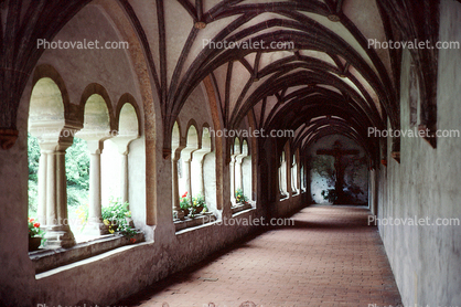 Arch Walkway, vaulted ceilings, Garmisch, Bavaria, June 1979