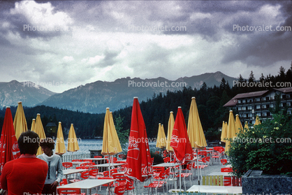 Umbrellas, Garmisch, Bavaria, June 1979, 1970s