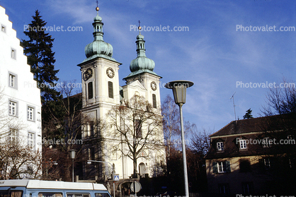 Church, Cathedral, twin towers, December 1985