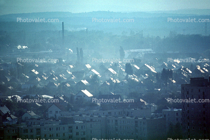 smog, buildings, air pollution