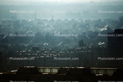 smog, buildings, air pollution, Dystopia