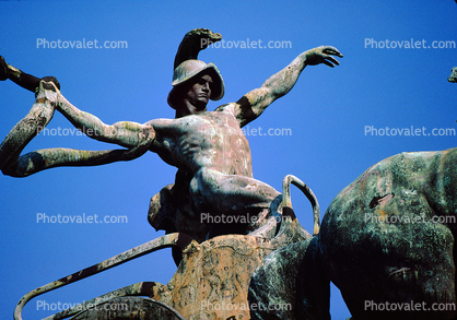Chariot, Horses, Biga, Millennium Monument, Heroes Square, Budapest