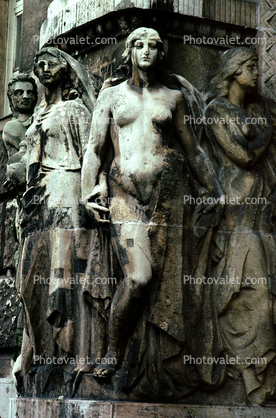 Statue, Woman, Female, Budapest