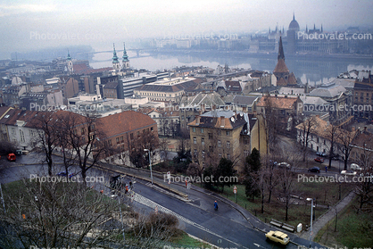 Skyline, Danube River, Buildings, streets, Budapest