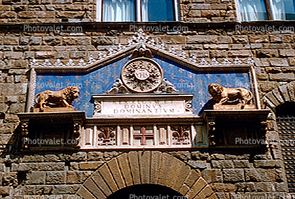 Main Entrance to Palazzo Vecchio, Rex Regum et Dominus Dominantium