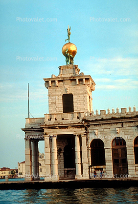 Punta della Dogana, golden globe with statue, Venice