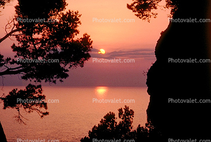 Sunset over the Mediterranean, Portofino