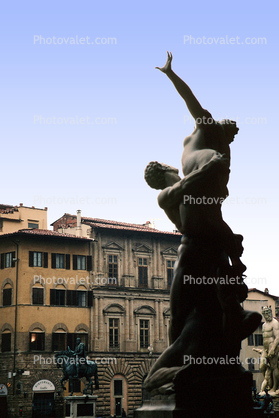 Loggia dei Lanzi, statue, The Rape of the Sabines, Florence