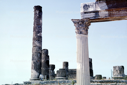 columns, ruins, Pompei