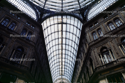 Galleria Umberto, building, glass, Naples Italy