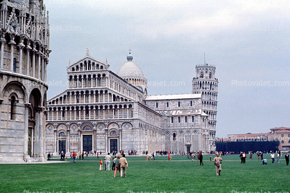 The Piazza del Duomo ("Cathedral Square"), Piazza dei Miracoli ("Square of Miracles"), Leaning Tower of Pisa, landmark