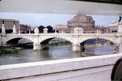 Tiber River, Ponte Sant'Angelo, Castel Saint Angelo, Cylindrical Building