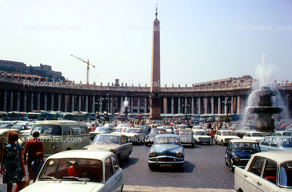 Water Fountain, aquatics, Obelisk, Cars, automobile, vehicles, 1960s