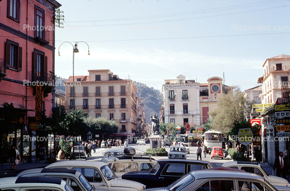 Cars, Buildings, statue, Capri, Island