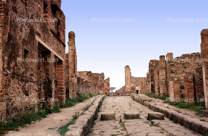buildings, street, ruins