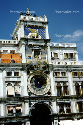 St Mark's Clocktower, Torre dell'Orologio, landmark, outdoor clock, outside, exterior, building