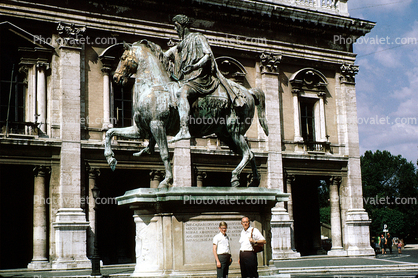 Capitoline Marcus Aurelius, Horse Statue, Palace, Capitoline Hill Cordonata, Building
