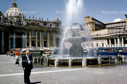 Saint Peter's Basilica, San Pietro in Vaticano, Water Fountain, aquatics, Landmark, Perugina, Buses