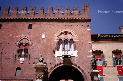 Castle, building, palace, arch, parapet, Ferarra