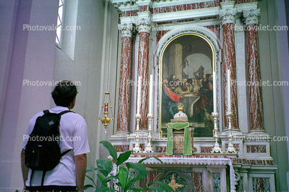 Alter, Church, backpack, painting, Verona