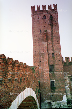 Castle, bridge, tower, parapet, Verona