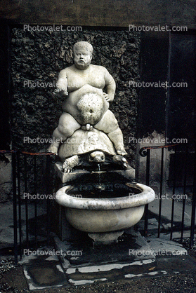 Fat Boy, Cherub, Turtle, Statue, Water Fountain, aquatics