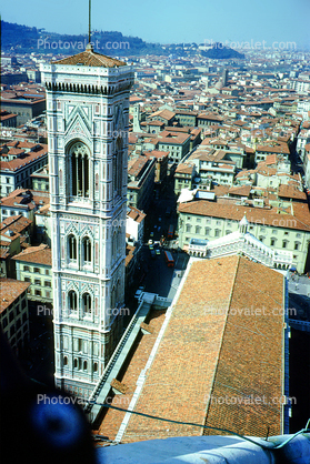 Buildings, Tower, red rooftops, Florence