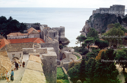 castle, buildings, Adriatic Sea