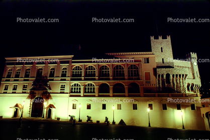Palace, night, nighttime, building