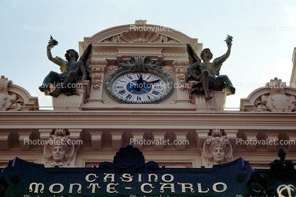 Casino, outdoor clock, outside, exterior, building, roman numerals
