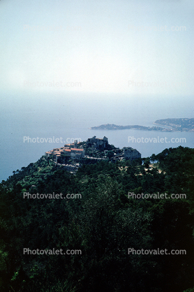 Hilltop, castle, Mediterranean Sea