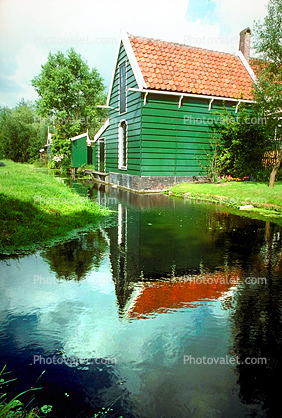 House, Home, Water, Reflection