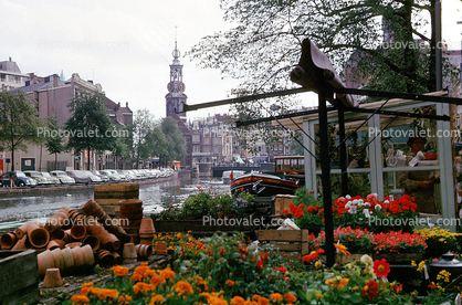 Flowers, Canals, Waterway, Garden, Amsterdam
