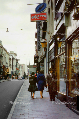 Sidewalk, Stores, Street Scene, Groningen, September 1959, 1950s