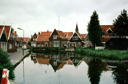 Canals, Homes, Houses, Reflection, Bucolic, Amsterdam
