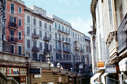 Kodak signage, buildings, narrow, Palma Spain, September 1971