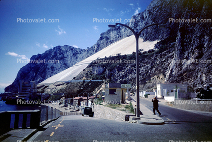 Catalan Bay Village caleta palace hotel and rainwater catchment, eastern side of Gibralter, April 1967, 1960s