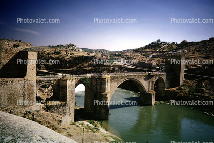 Puente de San Martin Bridge, Tagus River, medieval bridge