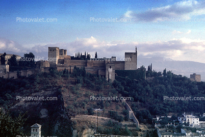 Palace, building, hill, Alhambra