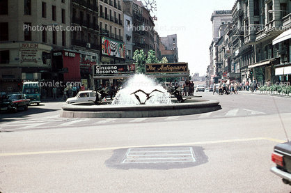 Roundabout, downtown, The Antiquary, stores, July 1974