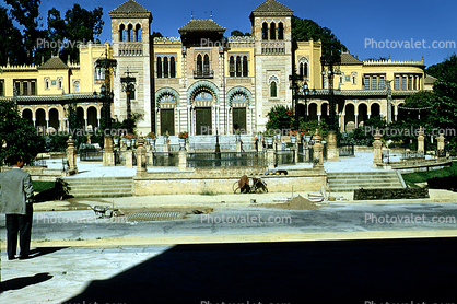 Palace, building, water fountain