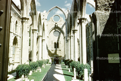 Nossa Senhora do vencimento do Carmo, monastery ruin, destroyed in 1755 earthquake, Church, building, gardens
