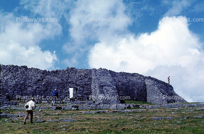 Fort Dun Angus, Inishmore Aran Island, ruin, fort, Ireland, cloouds