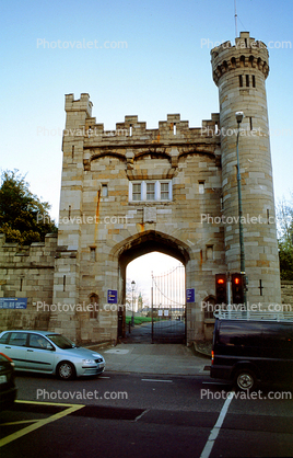 Entry Arch, Entryway, Museum of Modern Art, South Circular Road, Castle, building, tower, turret, Dublin