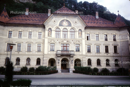 Palace, Castle, Famous Landmark, Liechtenstein, 1950s