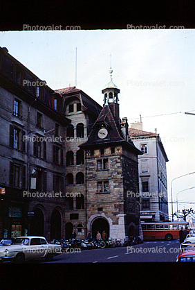 Clock Tower, Steaple, Building, Liechtenstein, 1950s