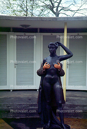 statue, boobs, Switzerland, 1950s