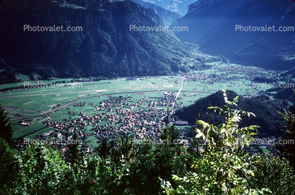 Valley, Village, Switzerland, 1950s