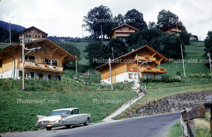 Cadillac, Cars, automobile, vehicles, Grindelwald, Switzerland, 1959, 1950s
